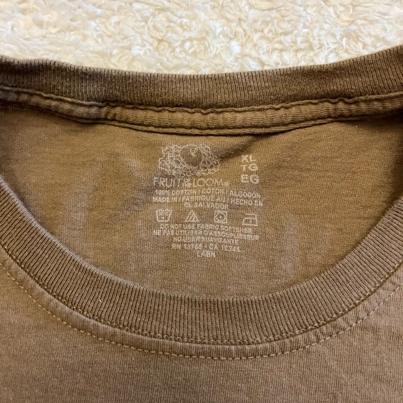 Fruit of the Loom Brown Tshirt - Picture 2 of 5